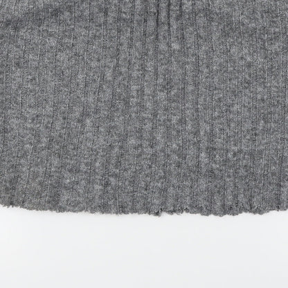 Primark Womens Grey  Knit Pullover Jumper Size S  - Cropped