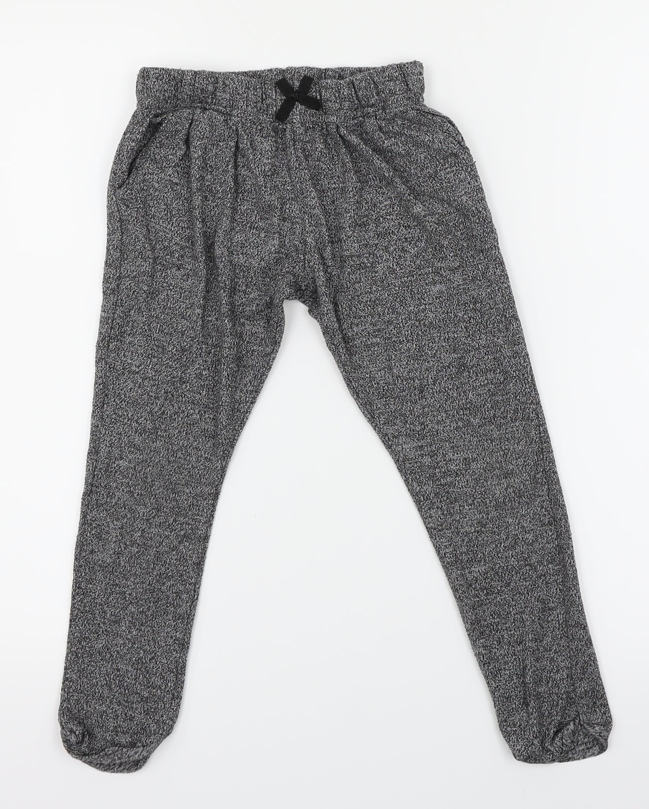 NEXT Girls Grey  Knit Sweatpants Trousers Size 6 Years