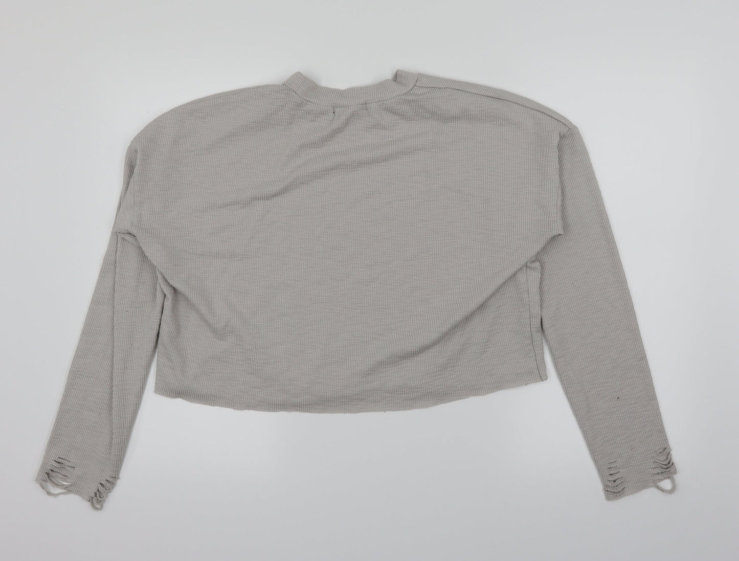 Misguided Womens Grey   Pullover Jumper Size 10  - Cropped