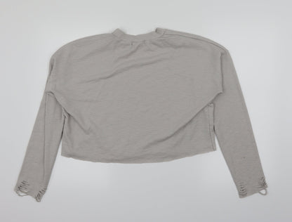 Misguided Womens Grey   Pullover Jumper Size 10  - Cropped