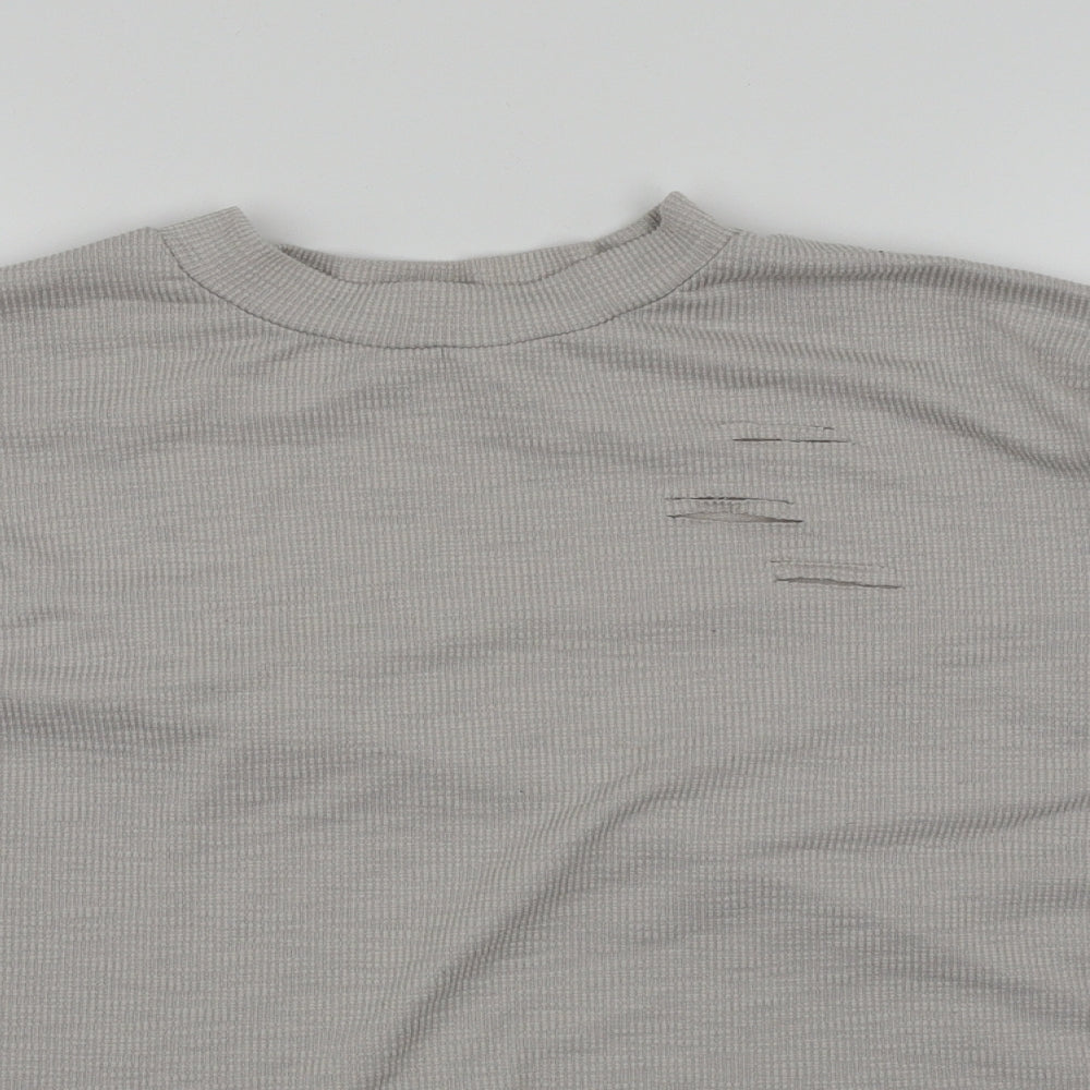 Misguided Womens Grey   Pullover Jumper Size 10  - Cropped