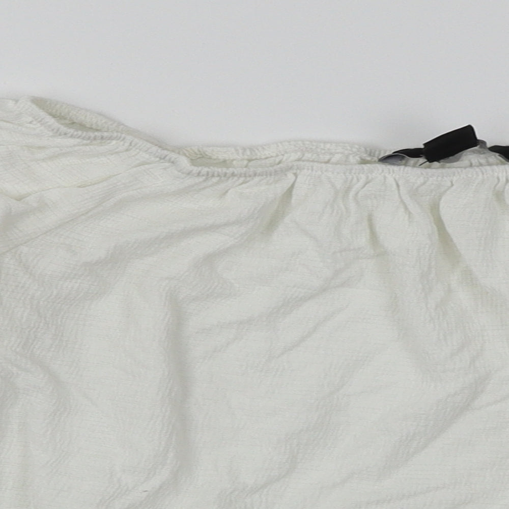 Atmosphere Womens White   Cropped Blouse Size 4