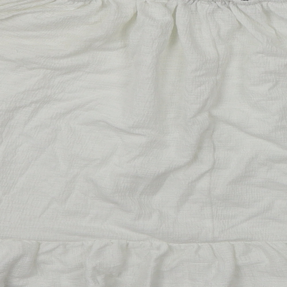 Atmosphere Womens White   Cropped Blouse Size 4