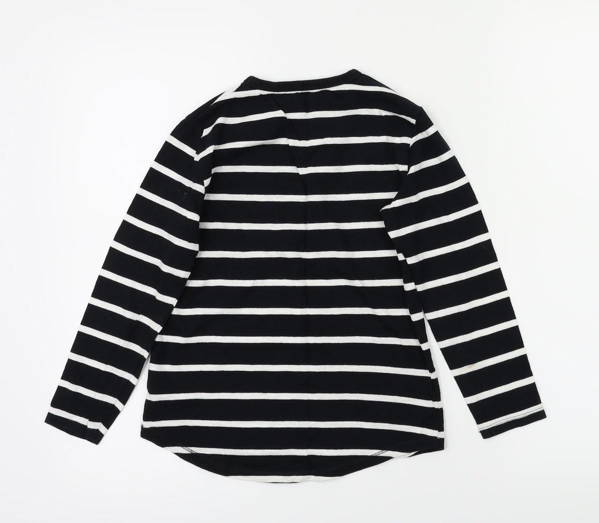 Next Boys Black Striped  Pullover Casual Size 7 Years