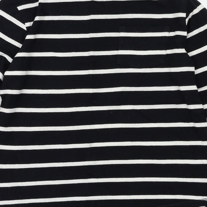 Next Boys Black Striped  Pullover Casual Size 7 Years