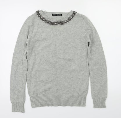 Primark Womens Grey   Pullover Jumper Size 6