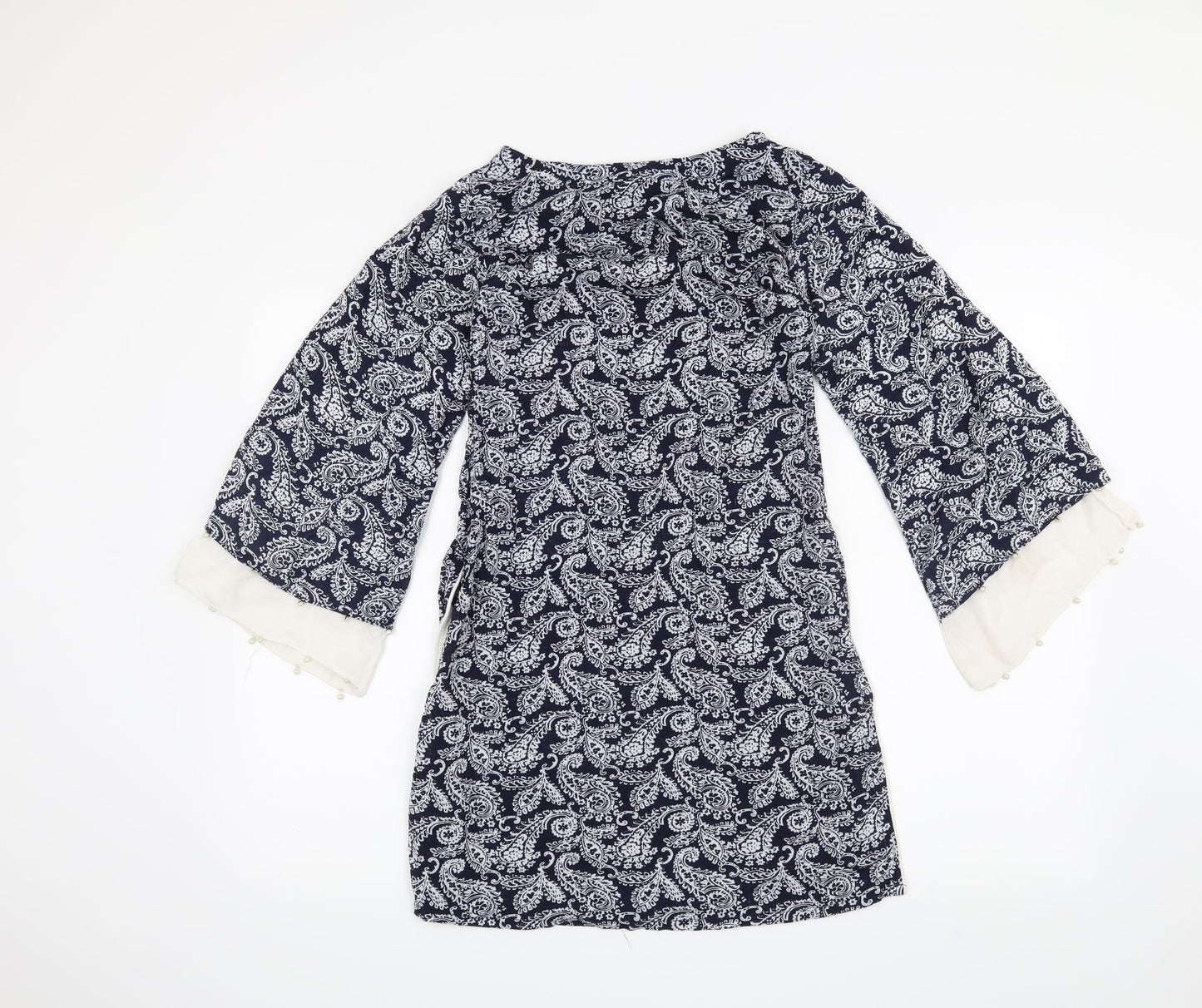 Shiffonz Womens Blue Paisley  A-Line  Size XS