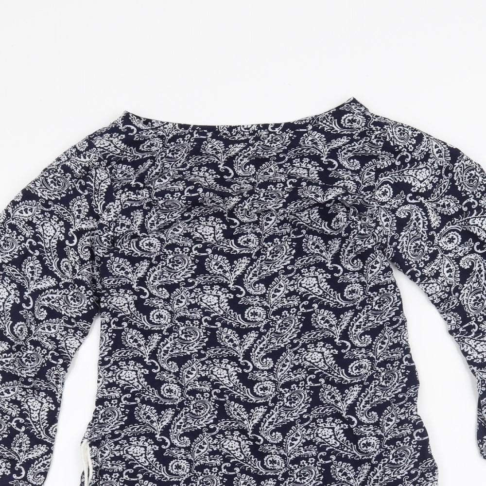 Shiffonz Womens Blue Paisley  A-Line  Size XS