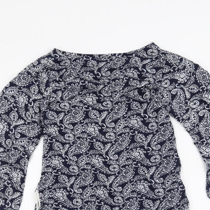 Shiffonz Womens Blue Paisley  A-Line  Size XS