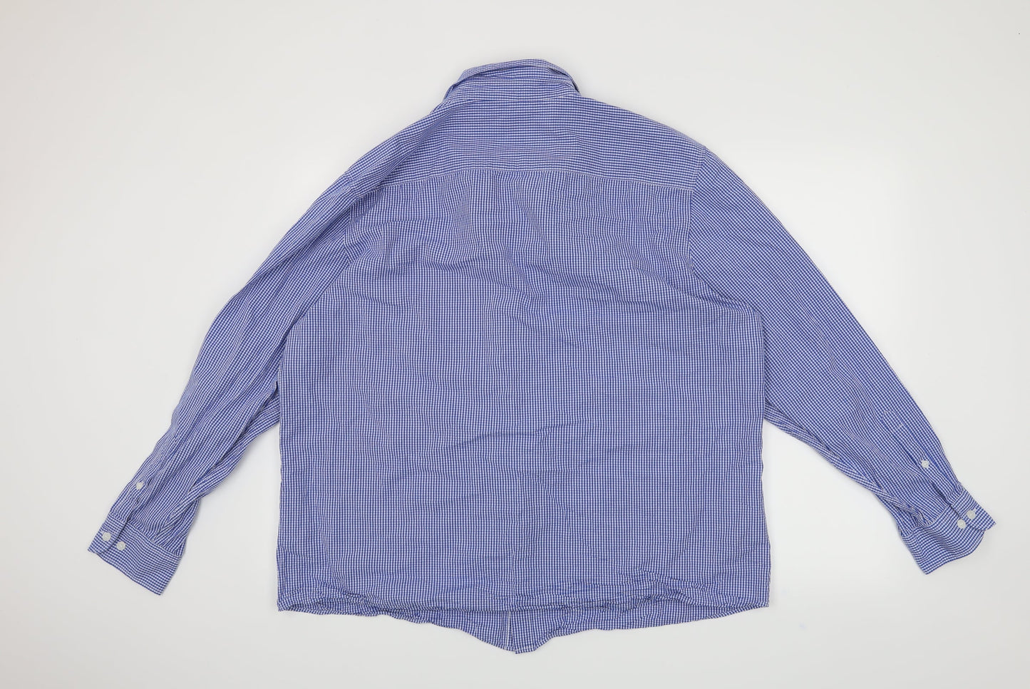 Mens UK Size 2XL Debenhams Blue  Button-Up Long Sleeve Casual Shirt