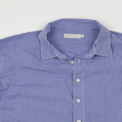 Mens UK Size 2XL Debenhams Blue  Button-Up Long Sleeve Casual Shirt