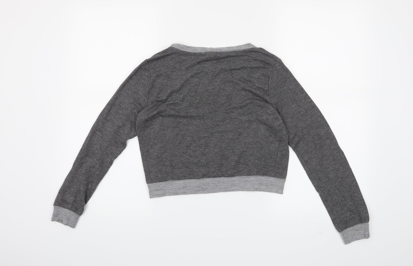 one clothing Womens Grey   Cropped T-Shirt Size XS