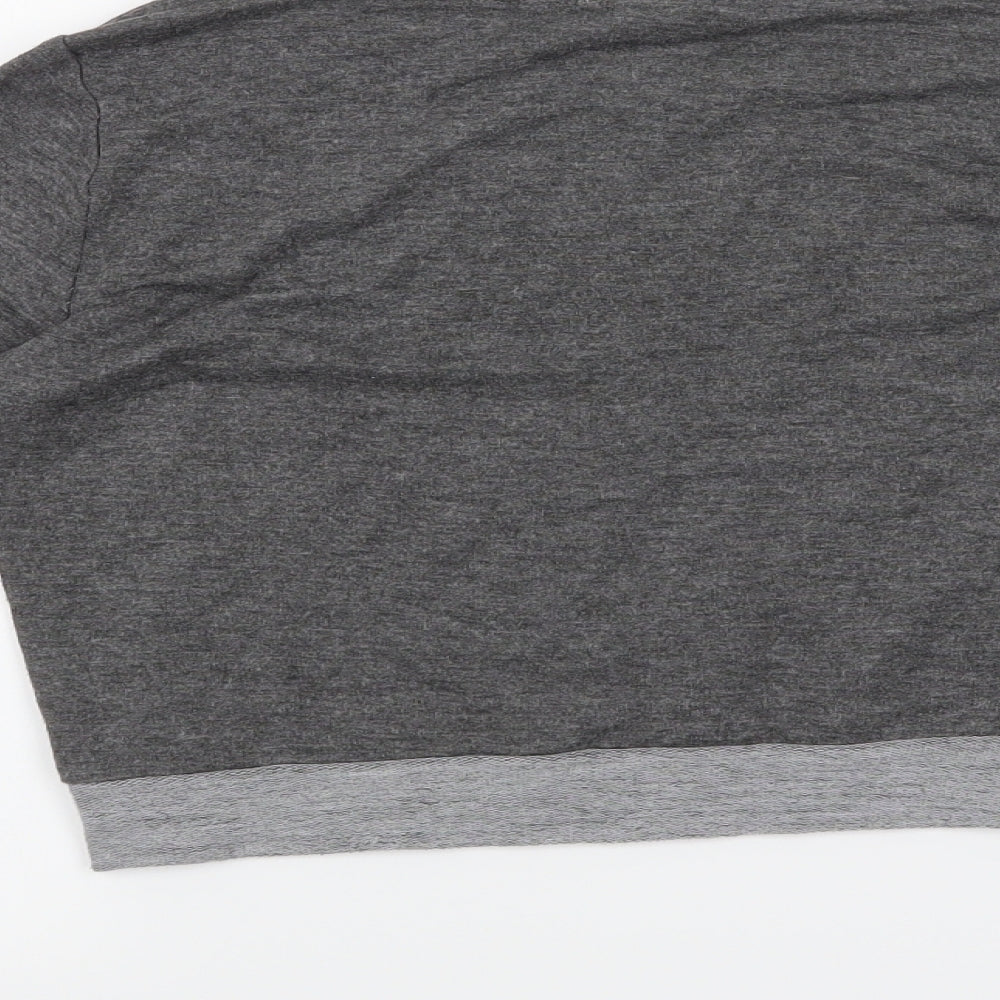 one clothing Womens Grey   Cropped T-Shirt Size XS