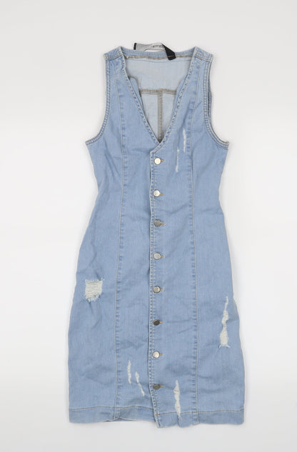 Missguided Womens Blue   A-Line  Size 4