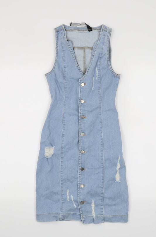 Missguided Womens Blue   A-Line  Size 4