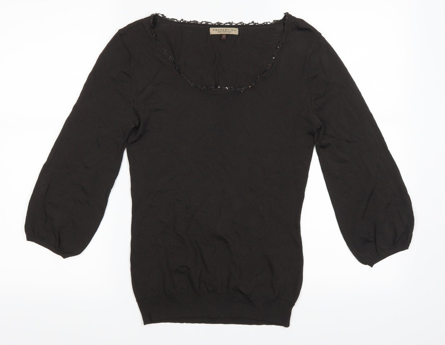 proportion Womens Black   Basic Blouse Size S