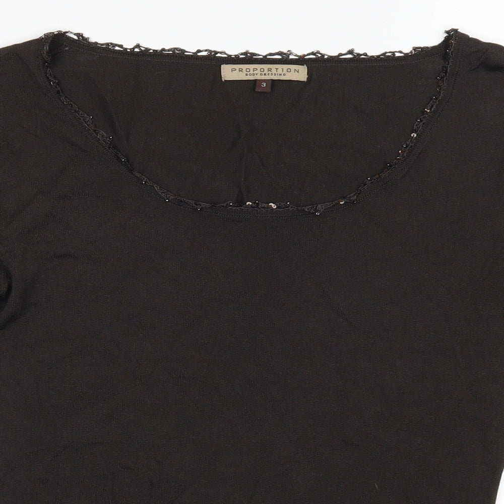 proportion Womens Black   Basic Blouse Size S