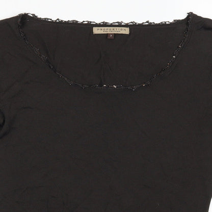 proportion Womens Black   Basic Blouse Size S