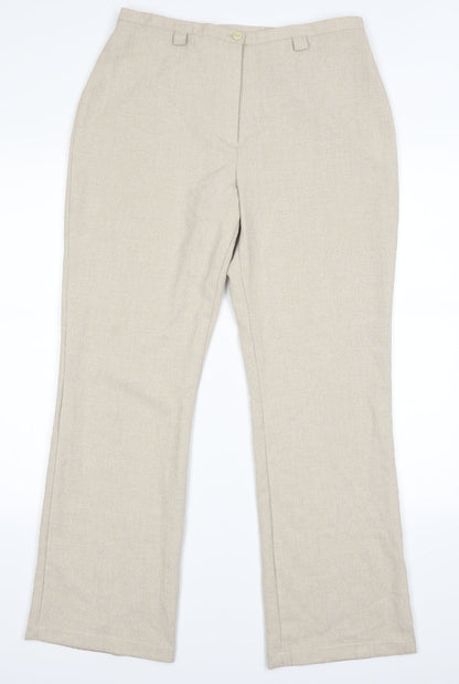 Womens UK Size 14 VINCI Regular Fit  Beige Trousers