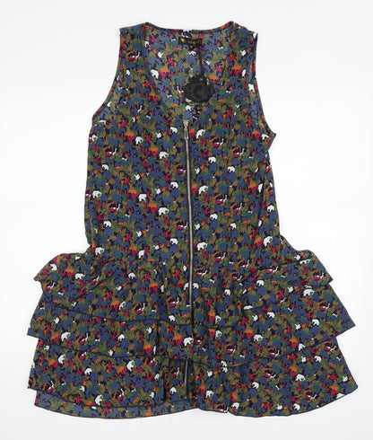 Angel eye Womens Green Animal Print  A-Line  Size S