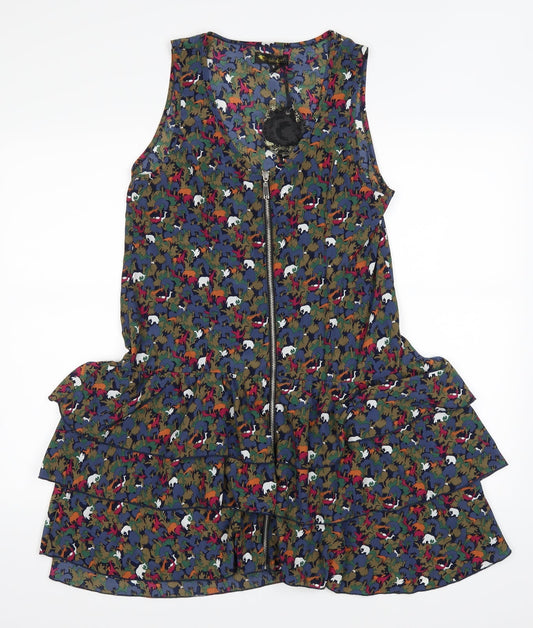 Angel eye Womens Green Animal Print  A-Line  Size S