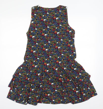 Angel eye Womens Green Animal Print  A-Line  Size S