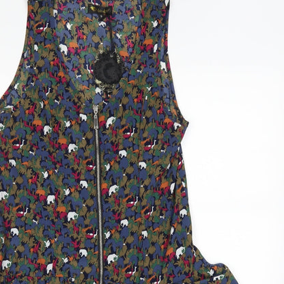 Angel eye Womens Green Animal Print  A-Line  Size S