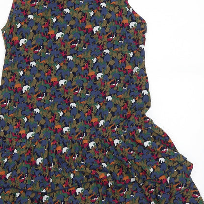 Angel eye Womens Green Animal Print  A-Line  Size S