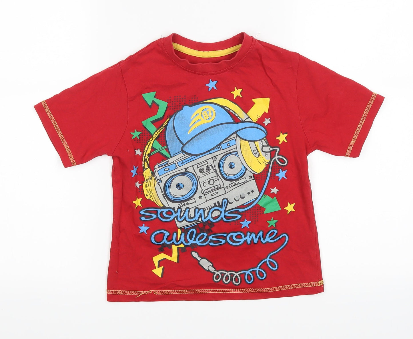 St Bernard Boys Red   Basic T-Shirt Size 5 Years