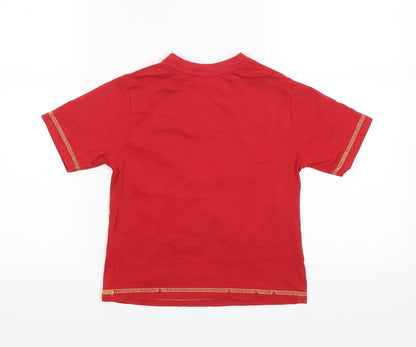 St Bernard Boys Red   Basic T-Shirt Size 5 Years