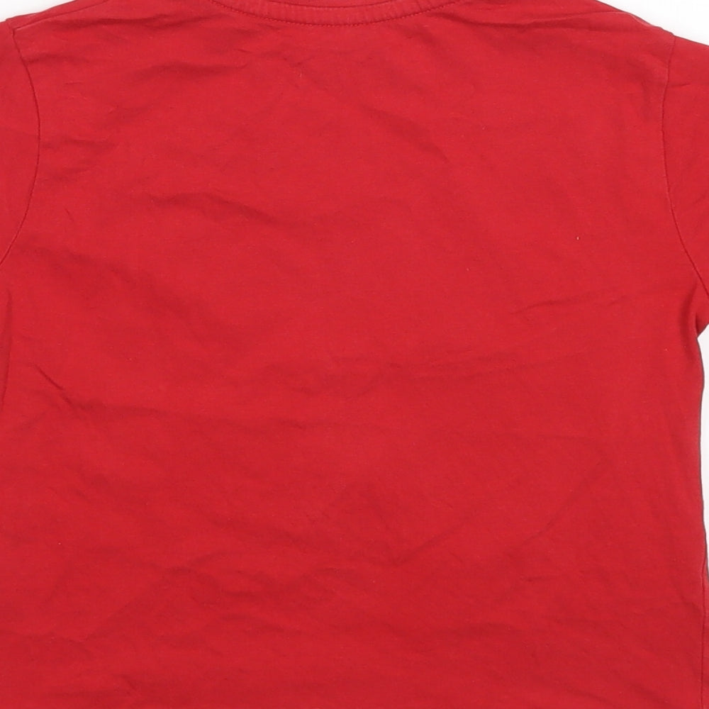St Bernard Boys Red   Basic T-Shirt Size 5 Years