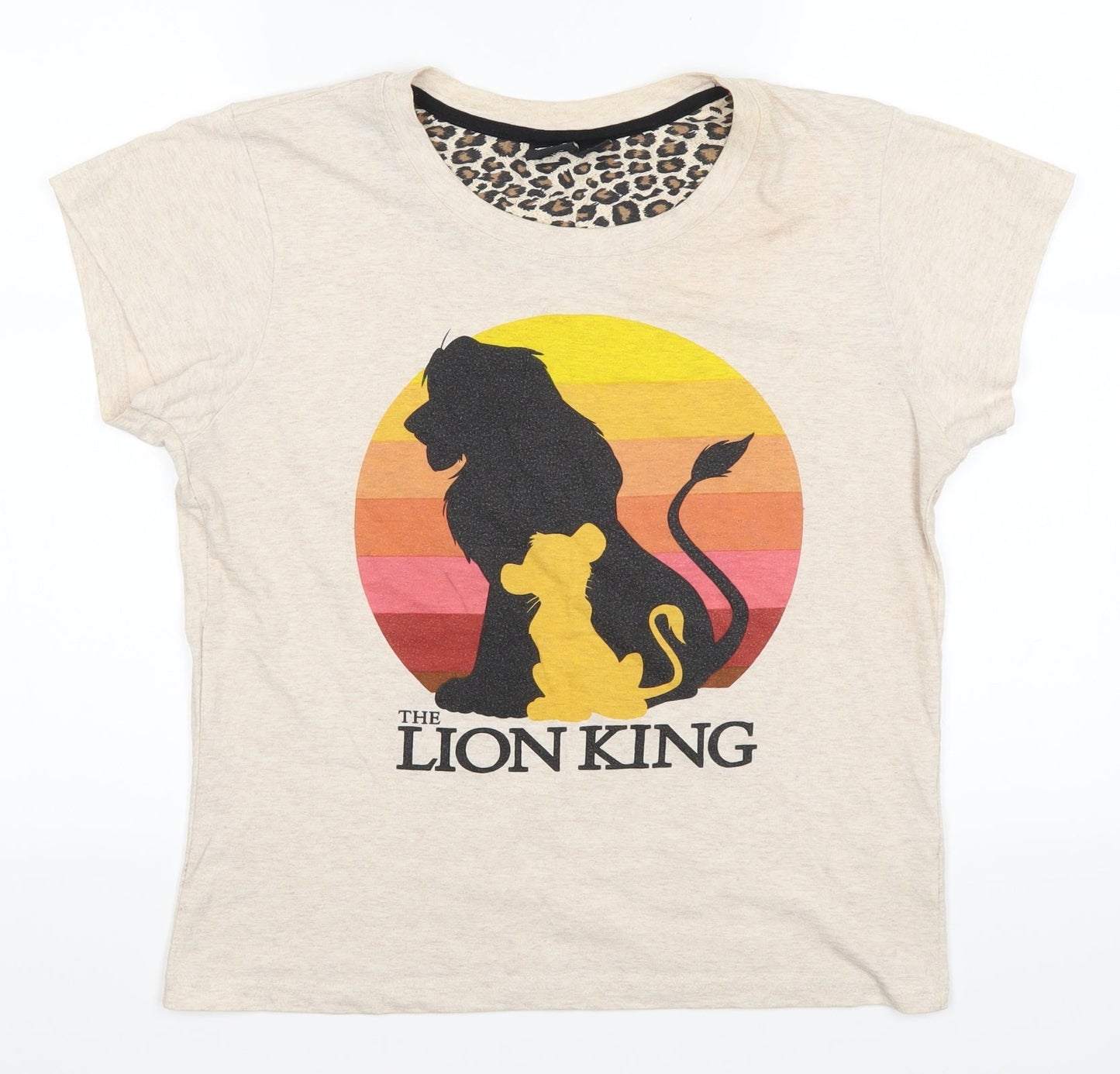 Womens UK Size S love to lounge Beige Basic T-Shirt