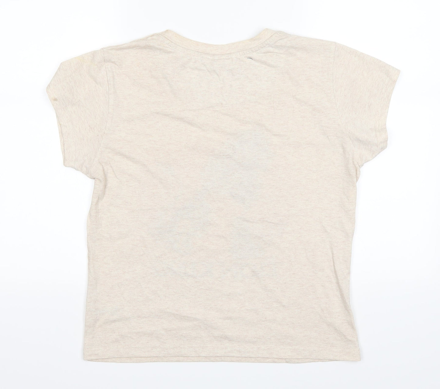 Womens UK Size S love to lounge Beige Basic T-Shirt