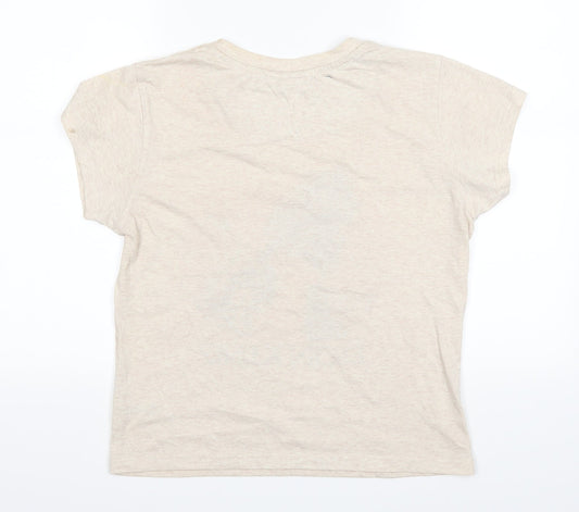 Womens UK Size S love to lounge Beige Basic T-Shirt
