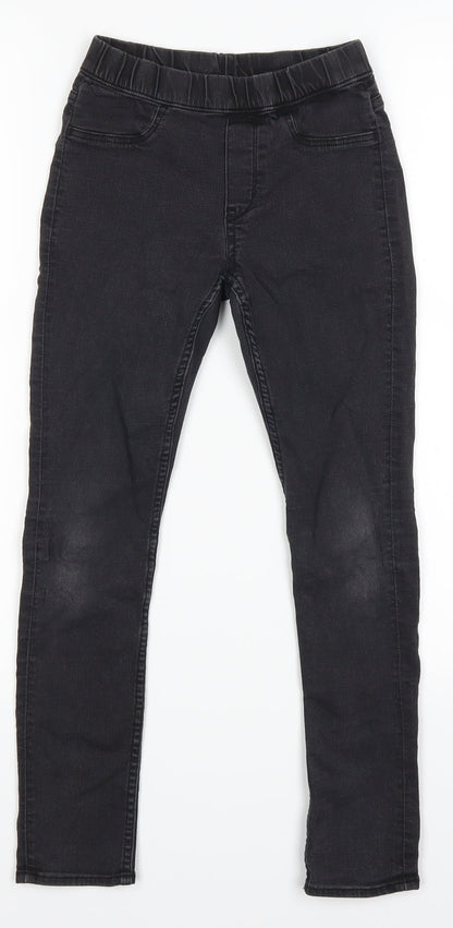 H&M Girls Black   Skinny Jeans Size 7-8 Years