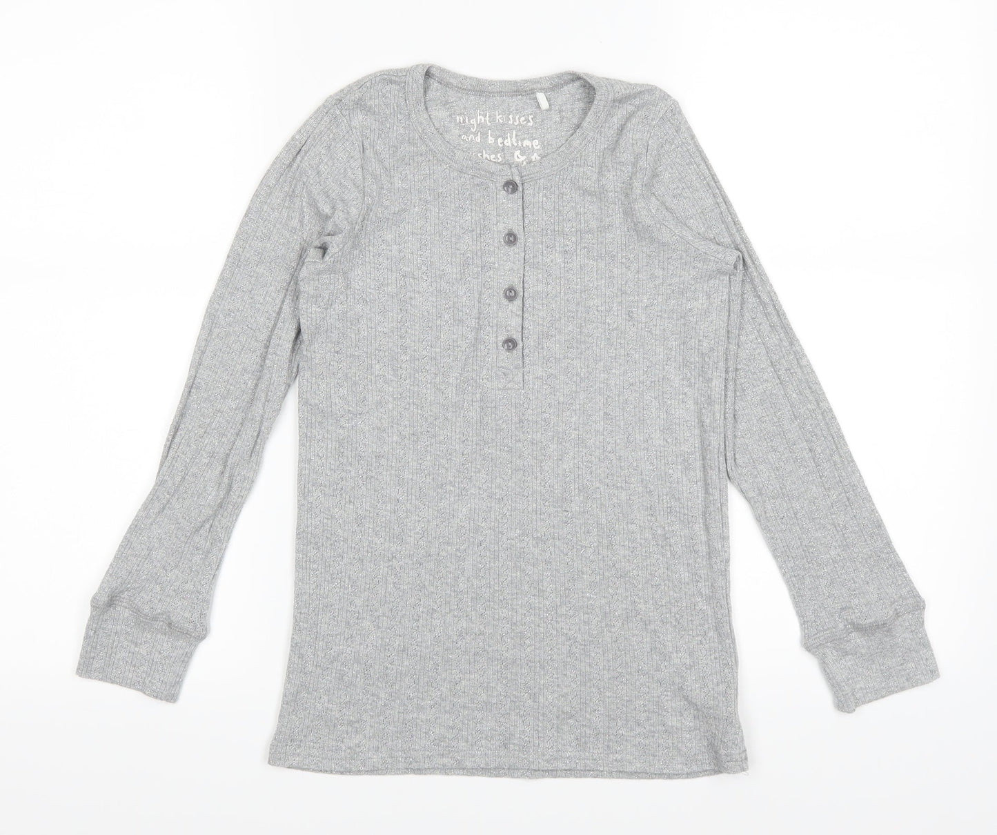 NEXT Girls Grey   Pullover Jumper Size 10 Years  - Metalic