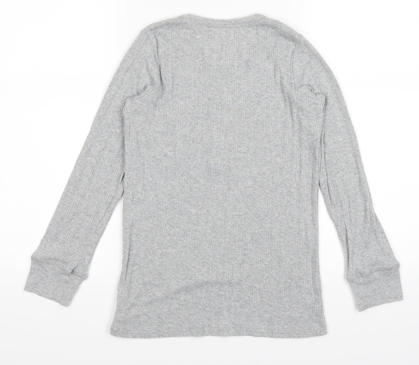 NEXT Girls Grey   Pullover Jumper Size 10 Years  - Metalic
