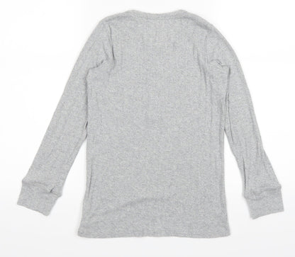 NEXT Girls Grey   Pullover Jumper Size 10 Years  - Metalic