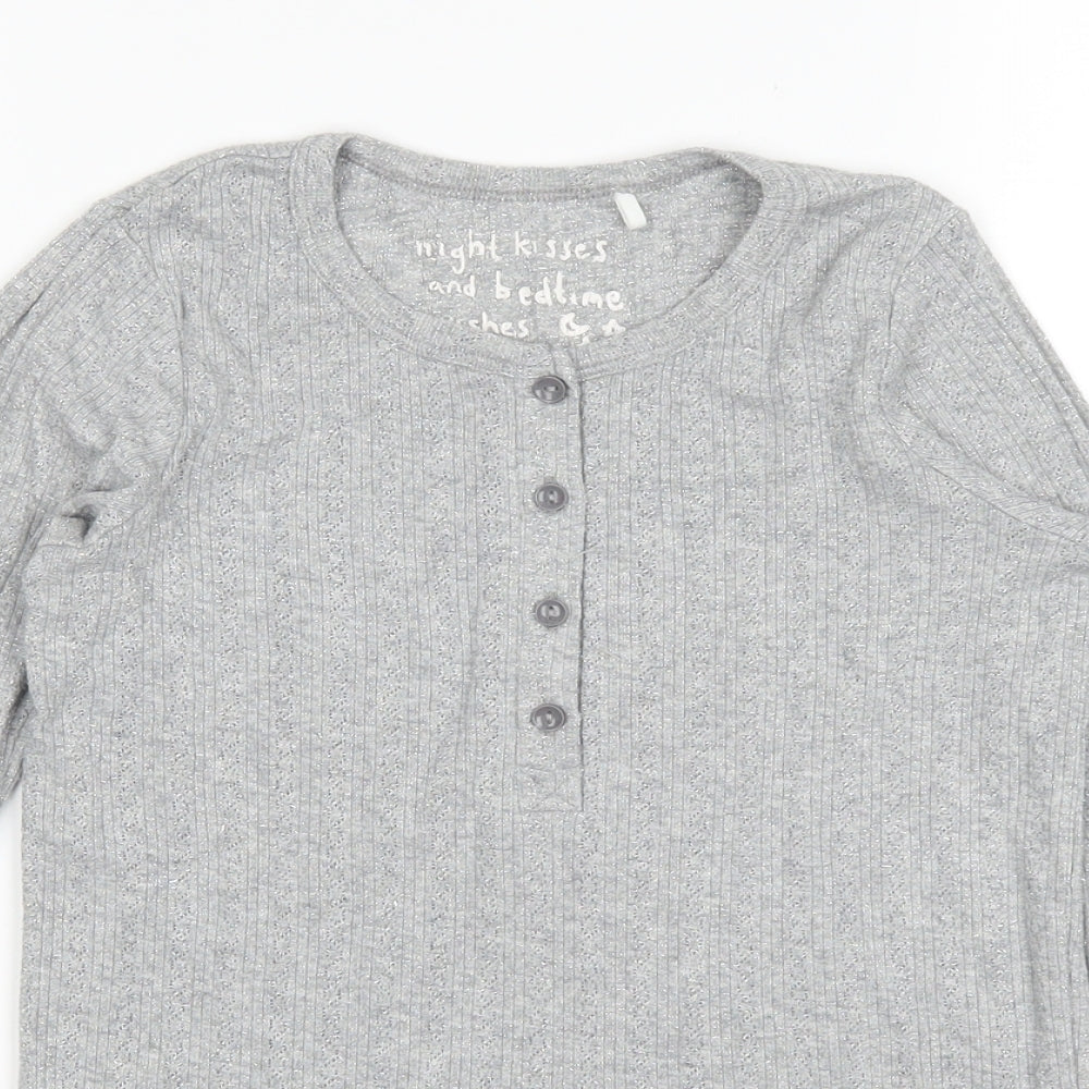 NEXT Girls Grey   Pullover Jumper Size 10 Years  - Metalic