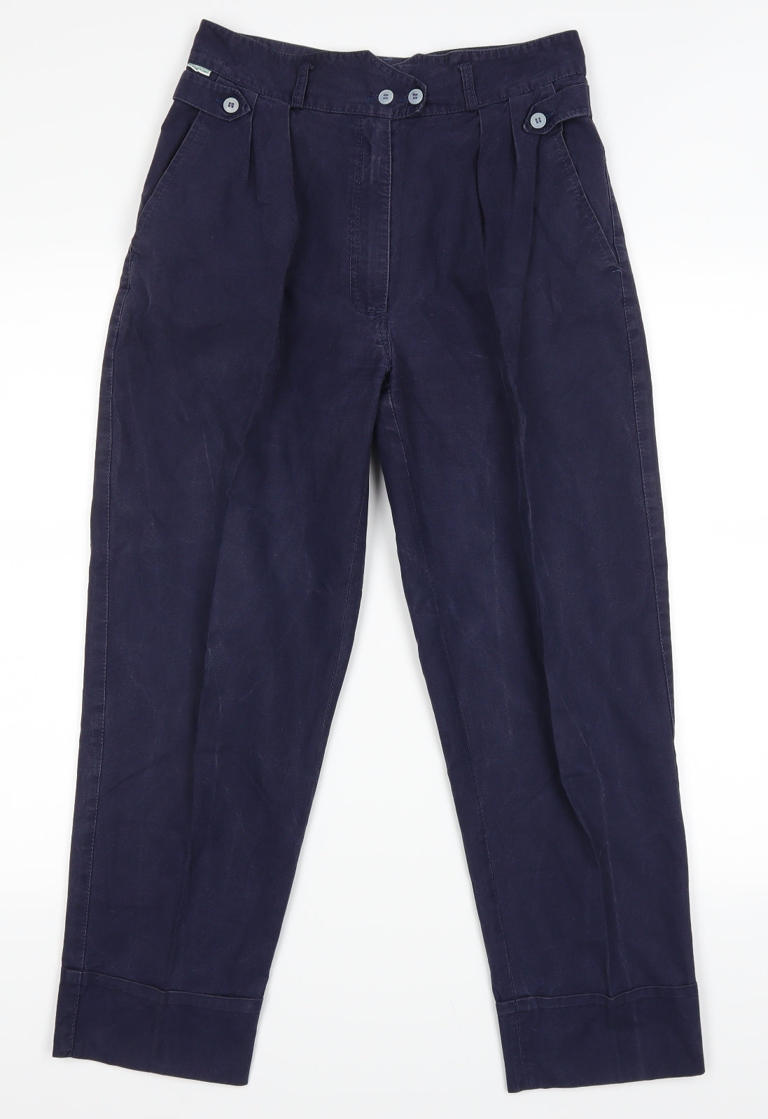 Womens UK Size 27 in Essentials Regular Fit  Blue Trousers