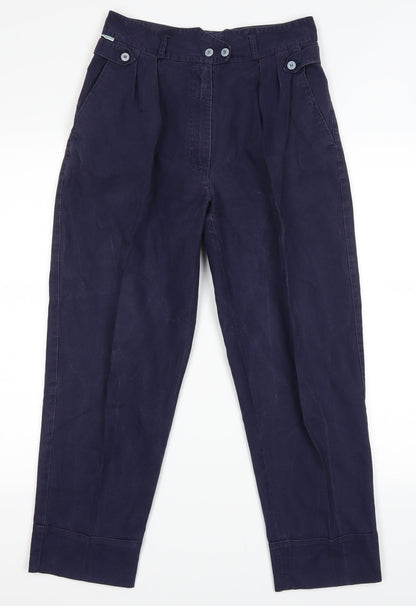 Womens UK Size 27 in Essentials Regular Fit  Blue Trousers
