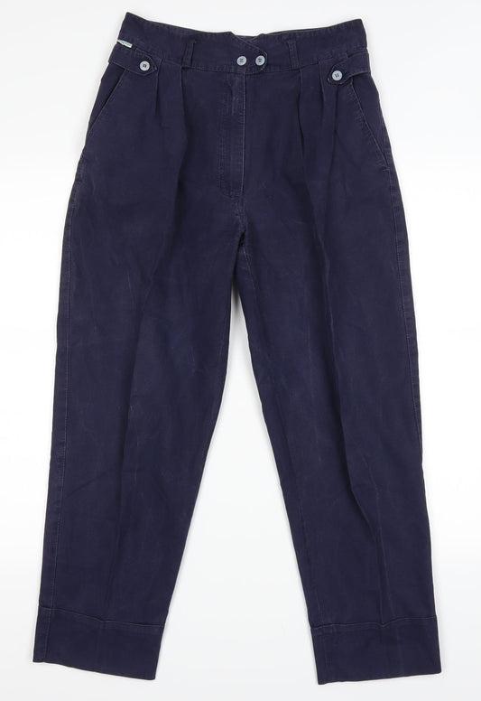 Womens UK Size 27 in Essentials Regular Fit  Blue Trousers