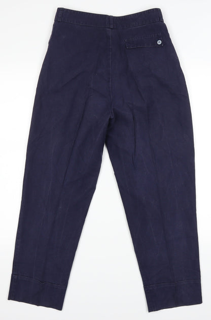 Womens UK Size 27 in Essentials Regular Fit  Blue Trousers