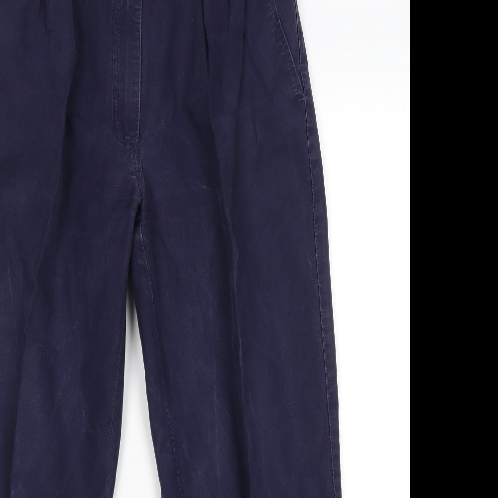Womens UK Size 27 in Essentials Regular Fit  Blue Trousers