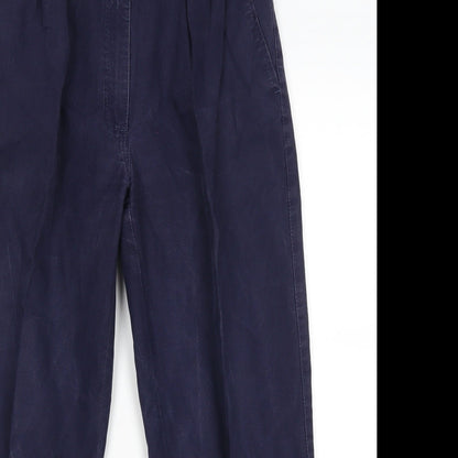 Womens UK Size 27 in Essentials Regular Fit  Blue Trousers
