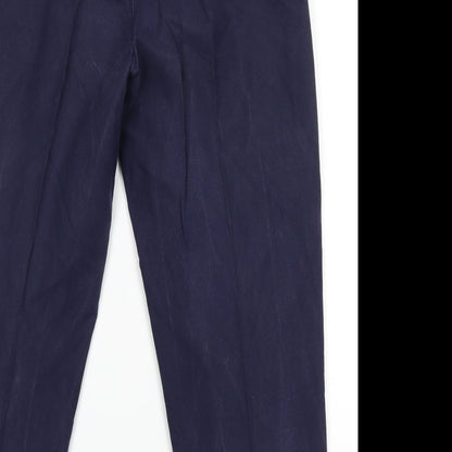 Womens UK Size 27 in Essentials Regular Fit  Blue Trousers