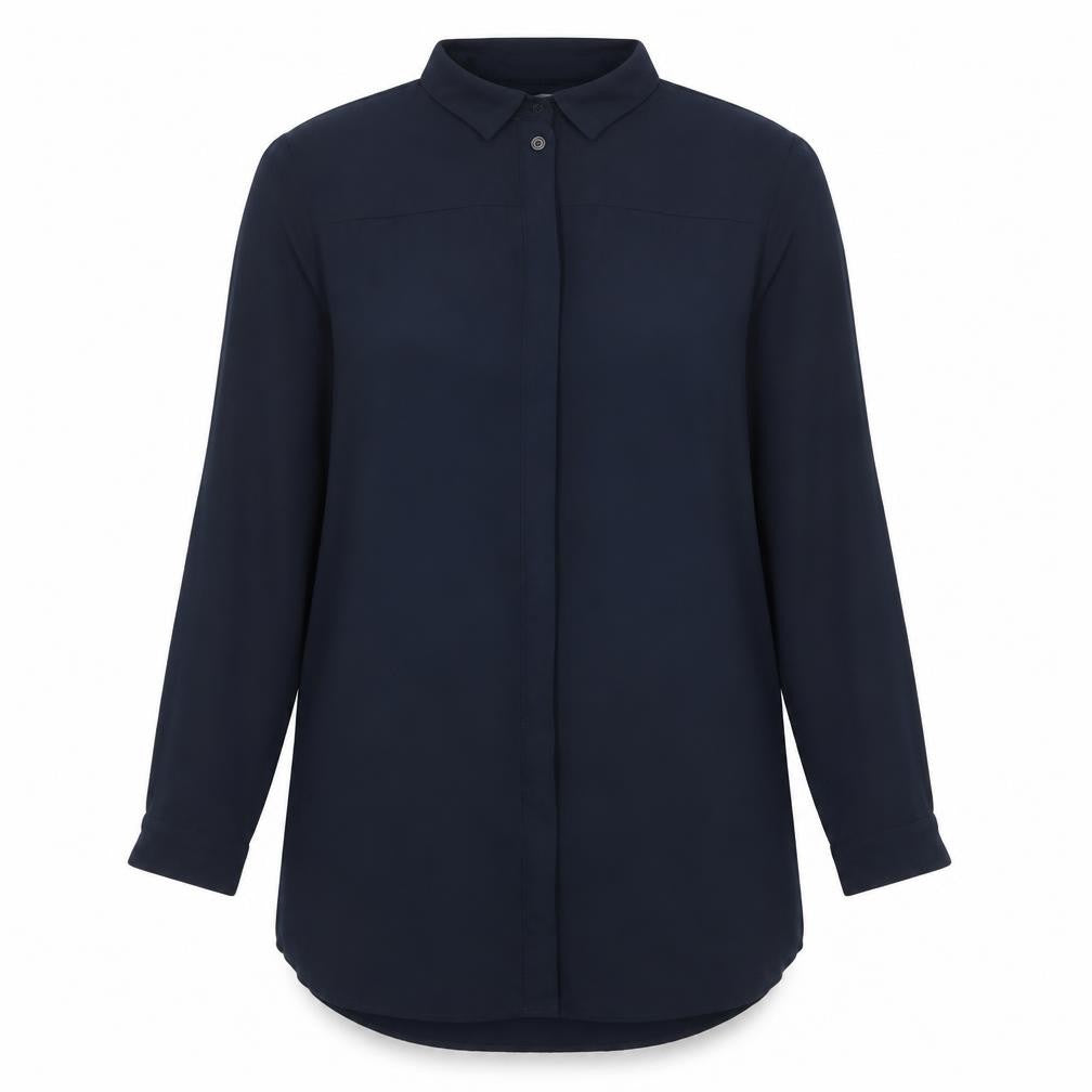 Tu  Womens Blue   Basic Button-Up Size 12