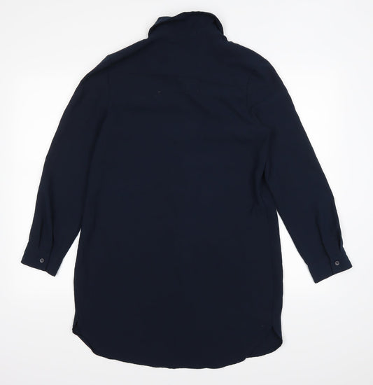 tu  Womens Blue   Basic Button-Up Size 12