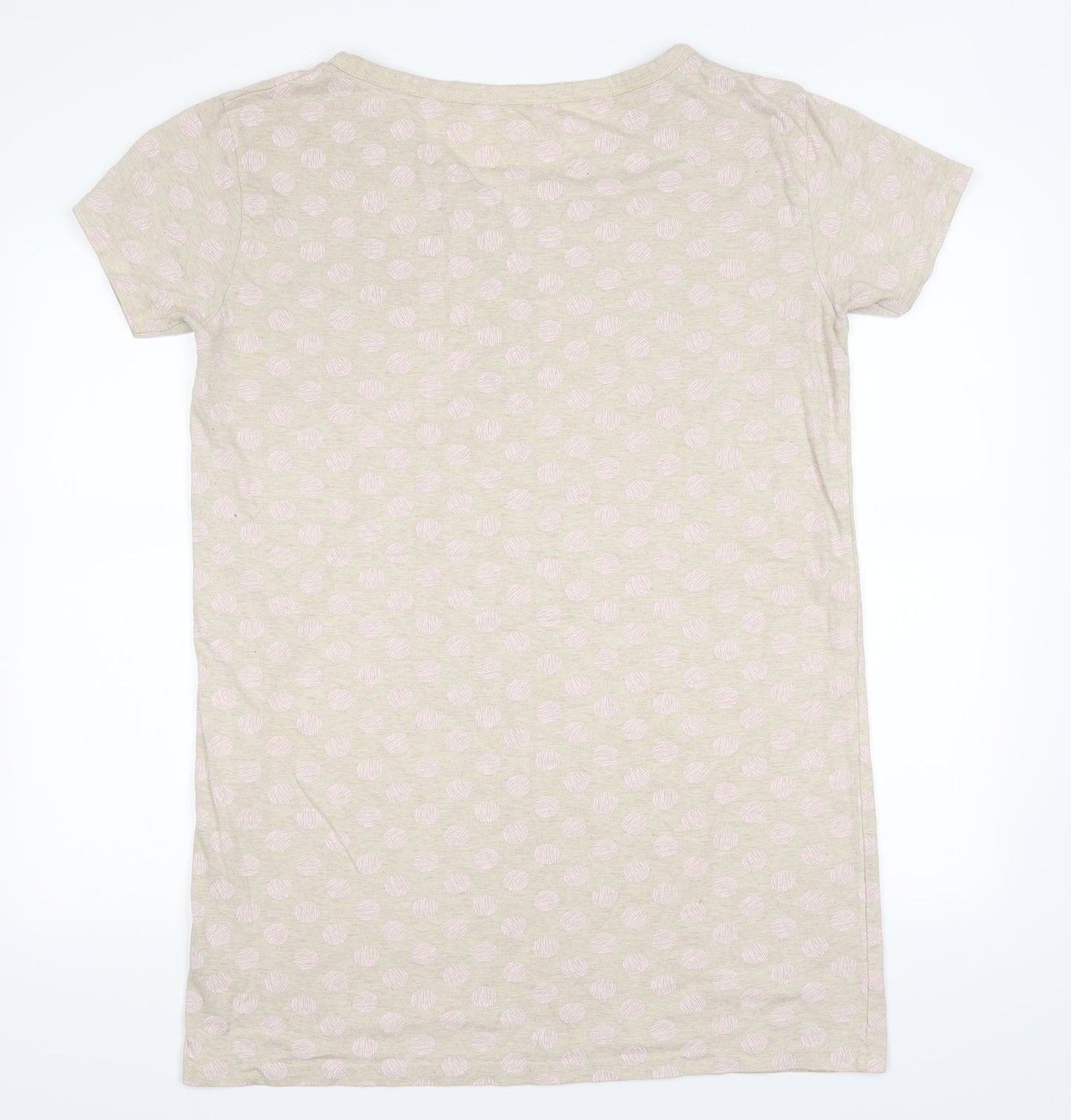 Primark Womens Beige Polka Dot  T-Shirt Dress  Size S