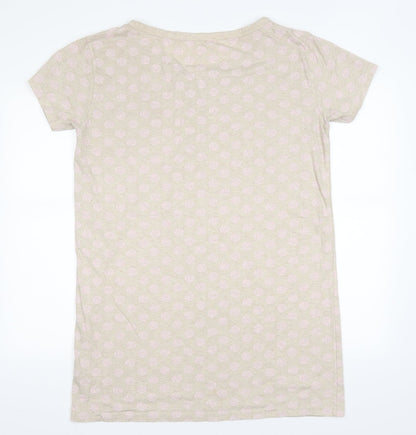Primark Womens Beige Polka Dot  T-Shirt Dress  Size S